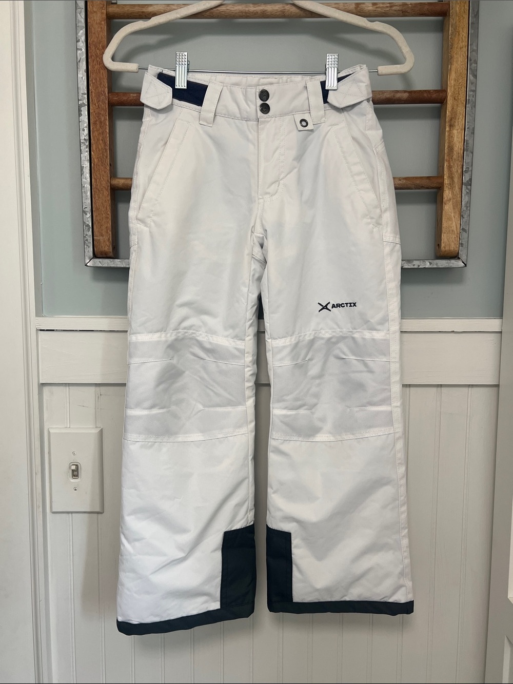 Arctix kids white insulated snow pants size small (8)